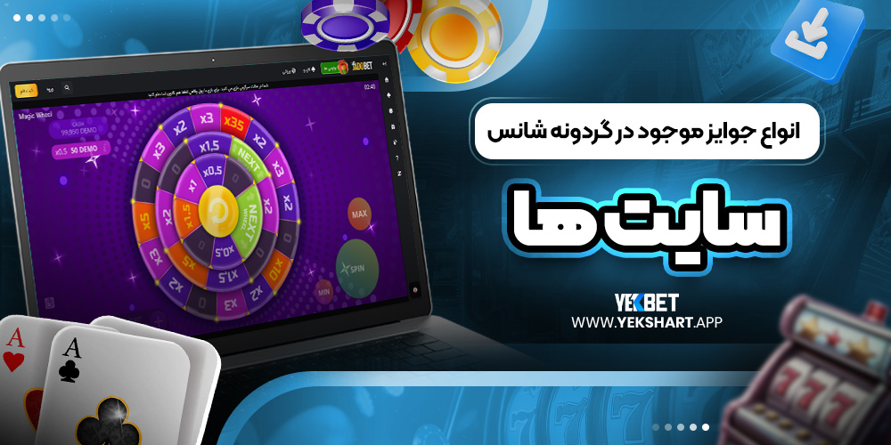 انواع جوایز موجود در گردونه شانس سایت ‌ها 